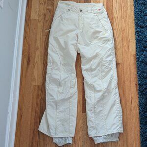 White snow pants
